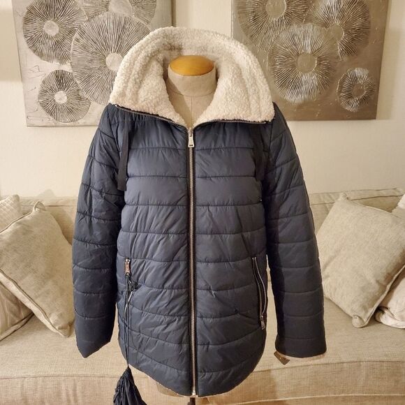 Bernardo Reversible Faux Shearling Puffer Jacket - Picture 4 of 12